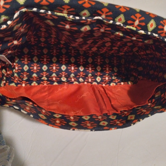 Vera Bradley large Paisley Quilted Briefcase Laptop Messenger Bag Work Office - Picture 3 of 9